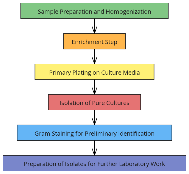 Bacterial Isolation Process (Downward Flow) | Blocks And Arrows