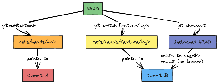 Git HEAD and References Flowchart | Blocks And Arrows