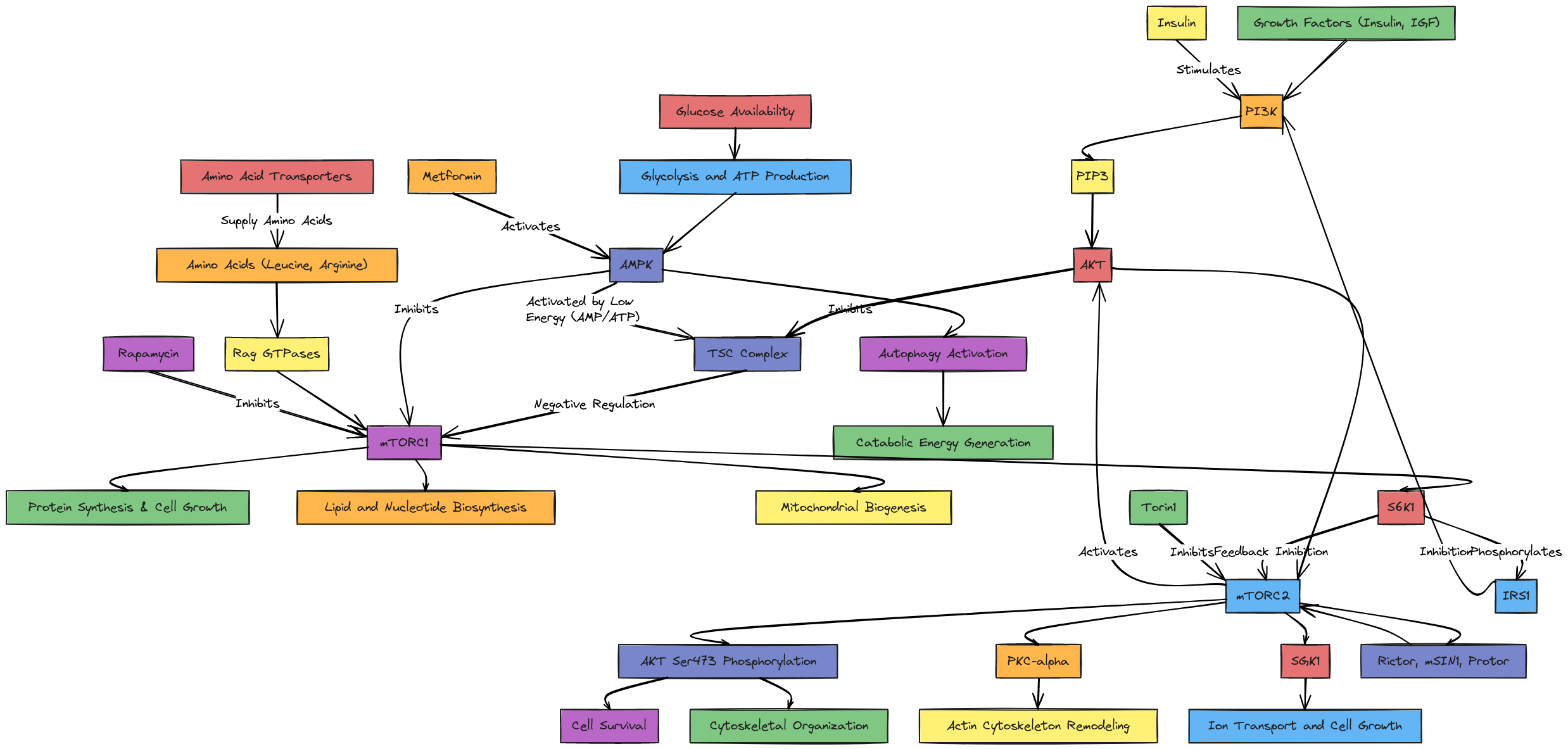 Pharmacological and Metabolic Regulation of mTORC1, mTORC2, and AMPK ...